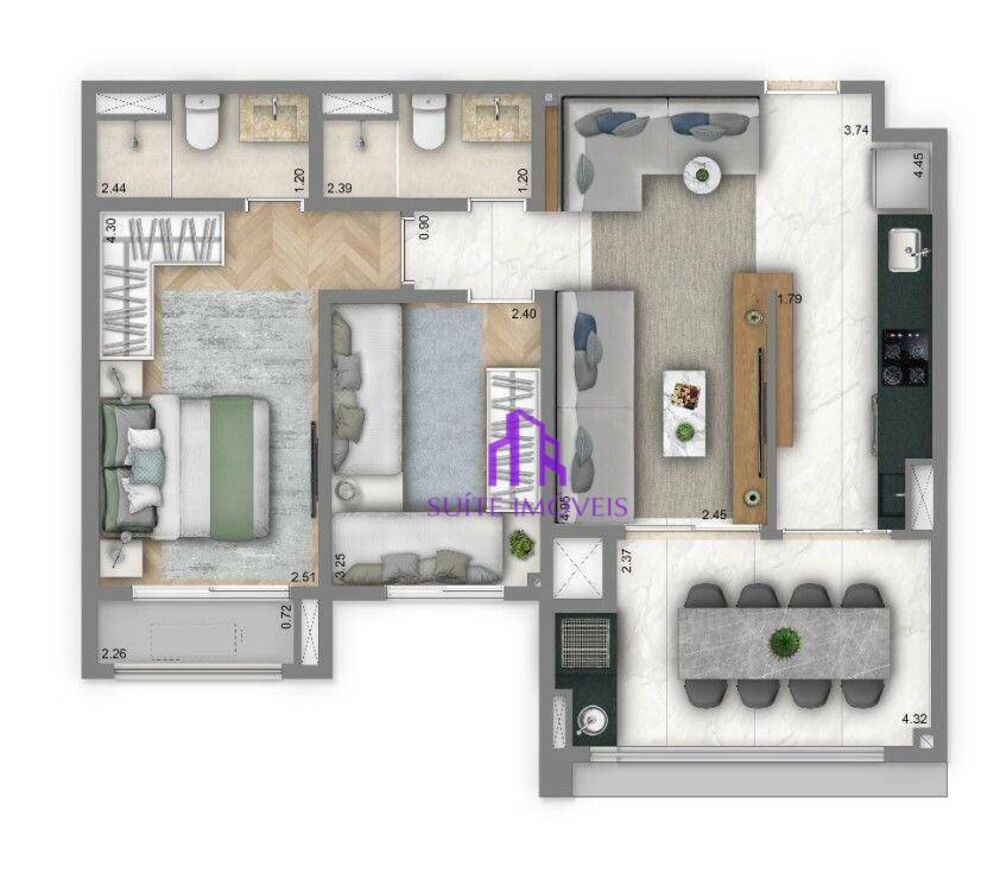 Apartamento, 2 quartos, 67 m² - Foto 16