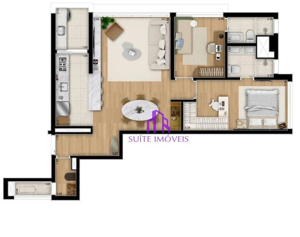 Apartamento, 2 quartos, 81 m² - Foto 3