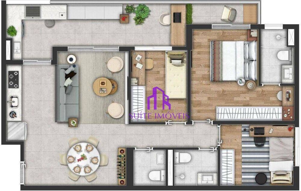 Apartamento, 3 quartos, 84 m² - Foto 4