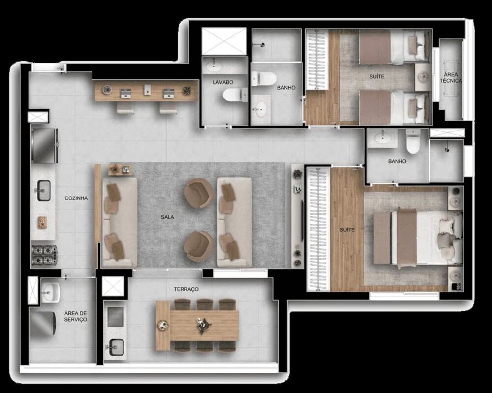 Apartamento, 3 quartos, 90 m² - Foto 23