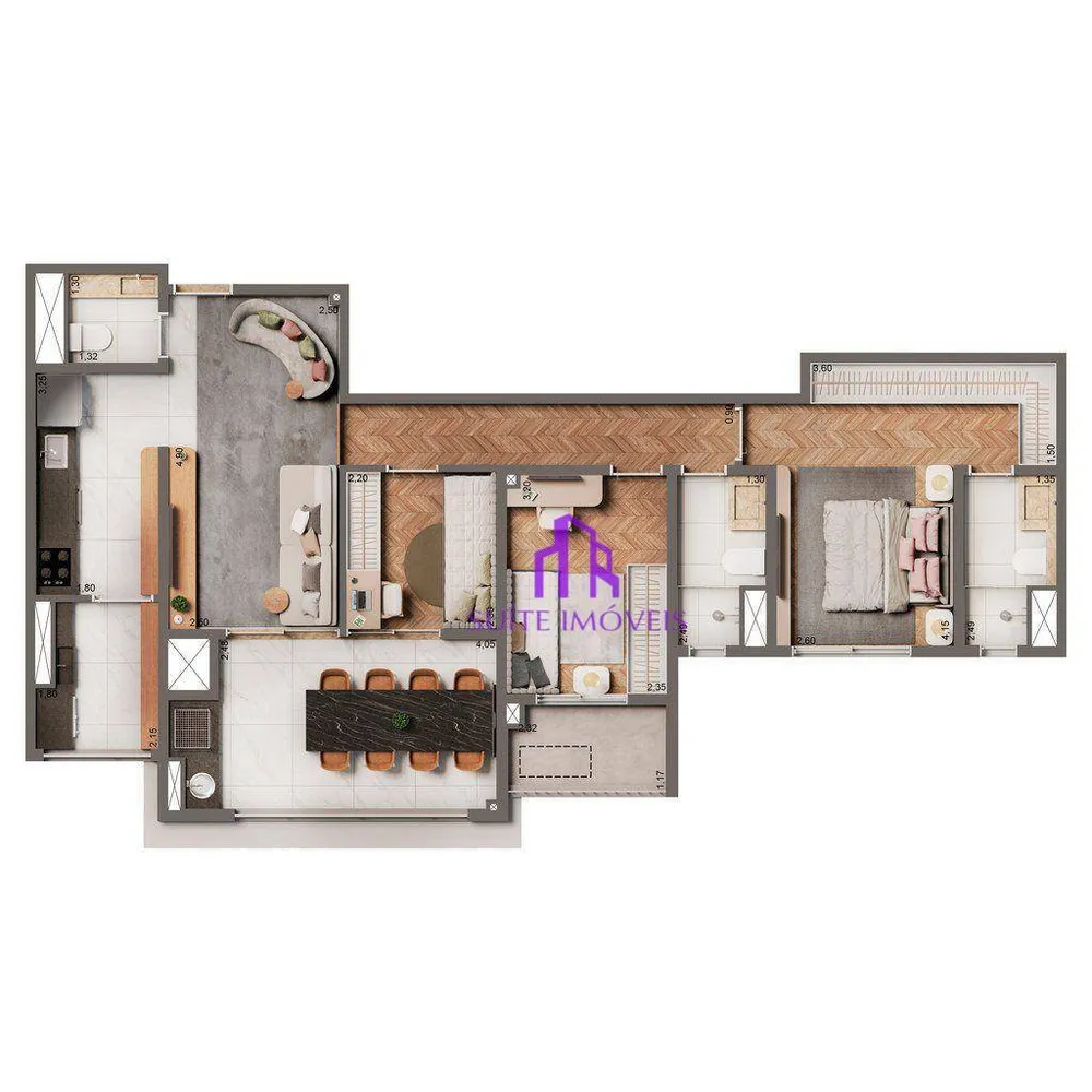 Apartamento, 2 quartos, 87 m² - Foto 2
