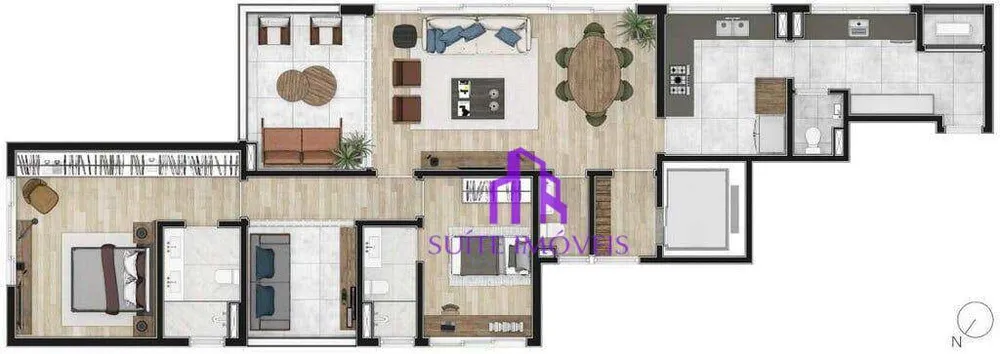 Apartamento, 2 quartos, 137 m² - Foto 4