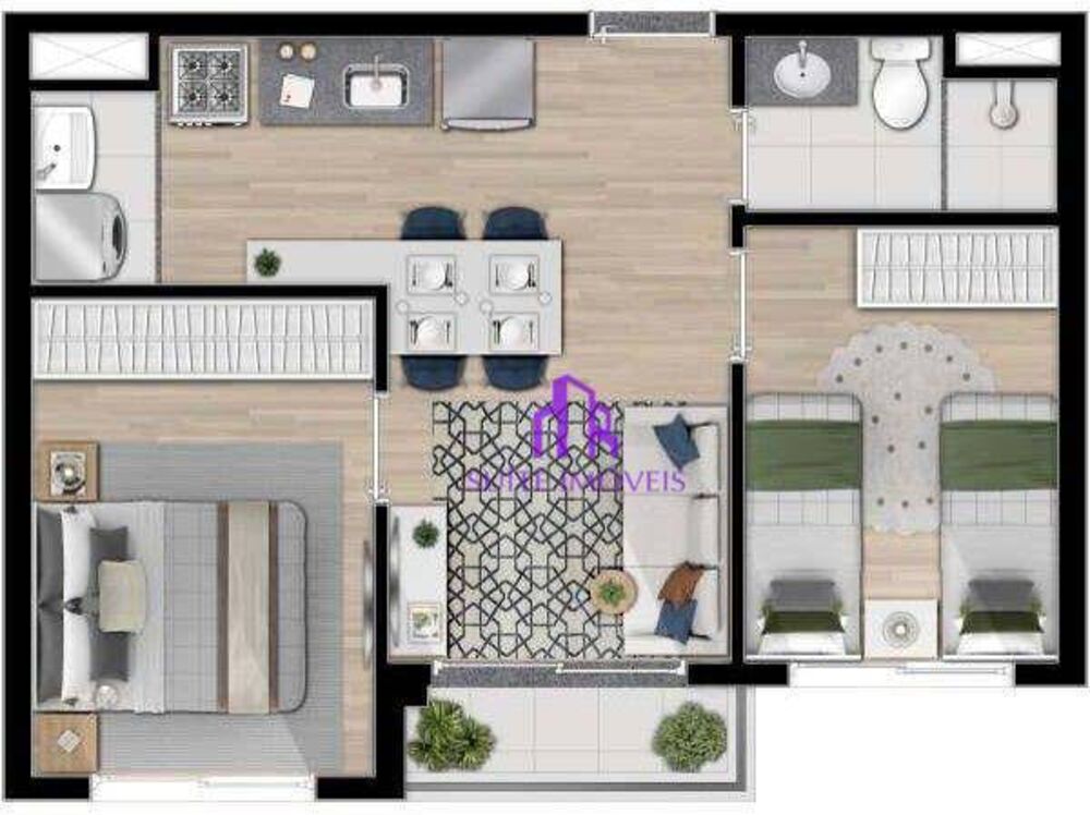 Apartamento, 2 quartos, 45 m² - Foto 2
