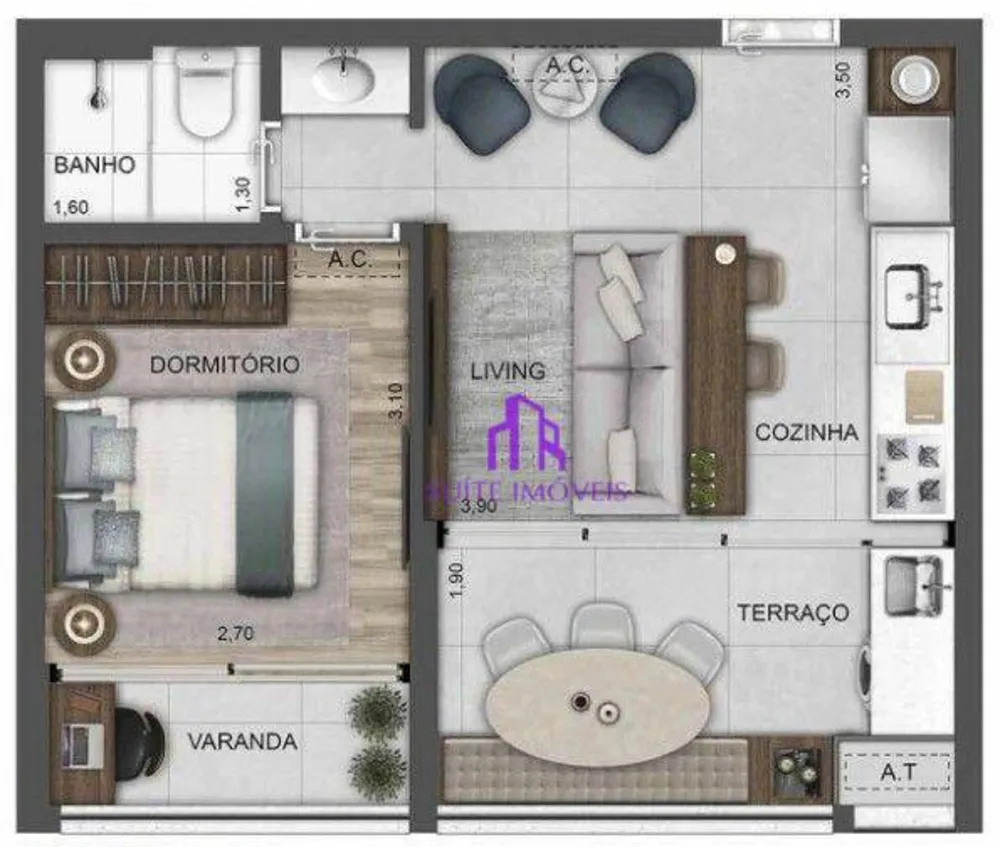 Cobertura, 4 quartos, 164 m² - Foto 1