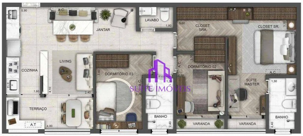 Cobertura, 4 quartos, 164 m² - Foto 4