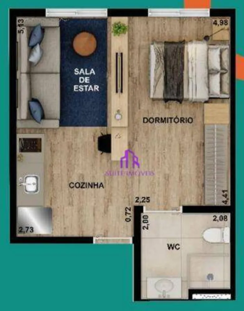 Apartamento, 2 quartos, 36 m² - Foto 1