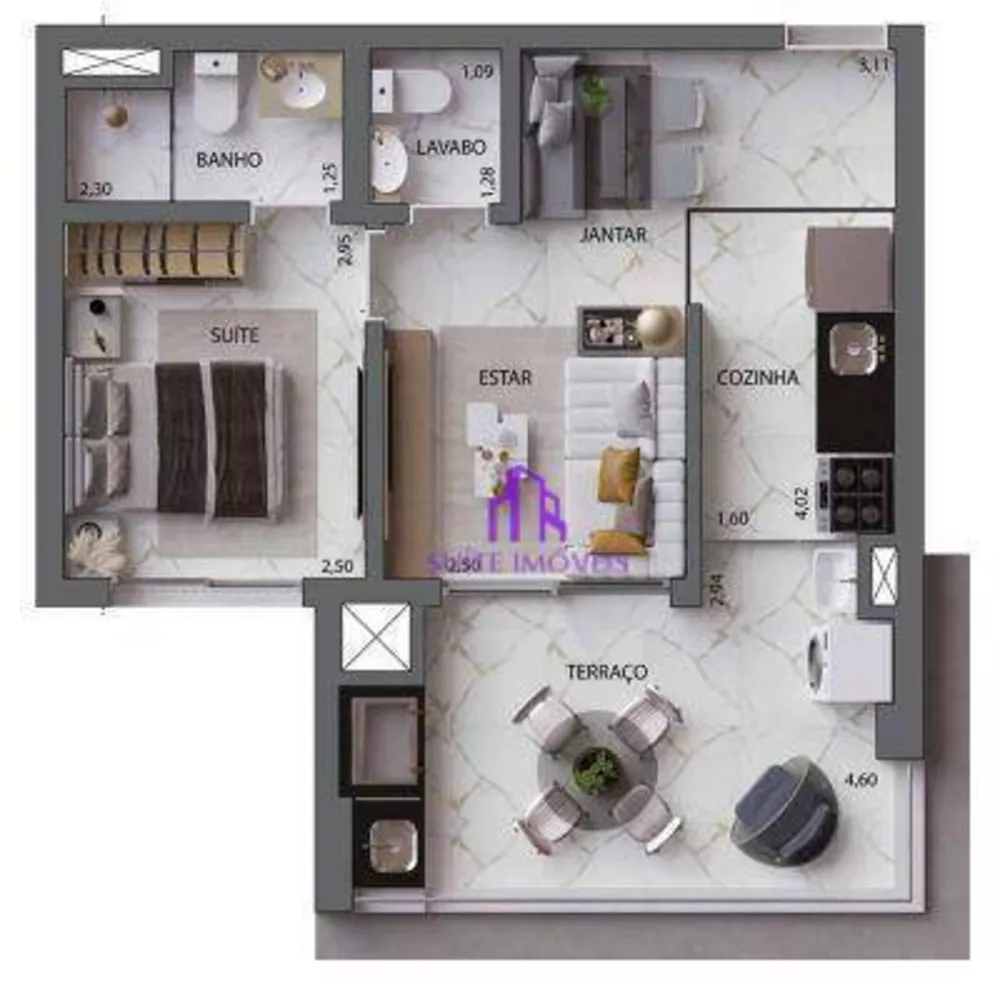 Apartamento, 1 quarto, 69 m² - Foto 3