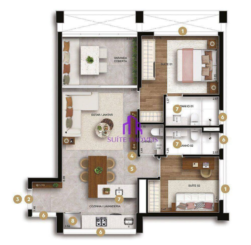 Apartamento, 1 quarto, 57 m² - Foto 22