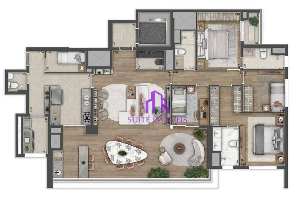 Apartamento, 4 quartos, 217 m² - Foto 4