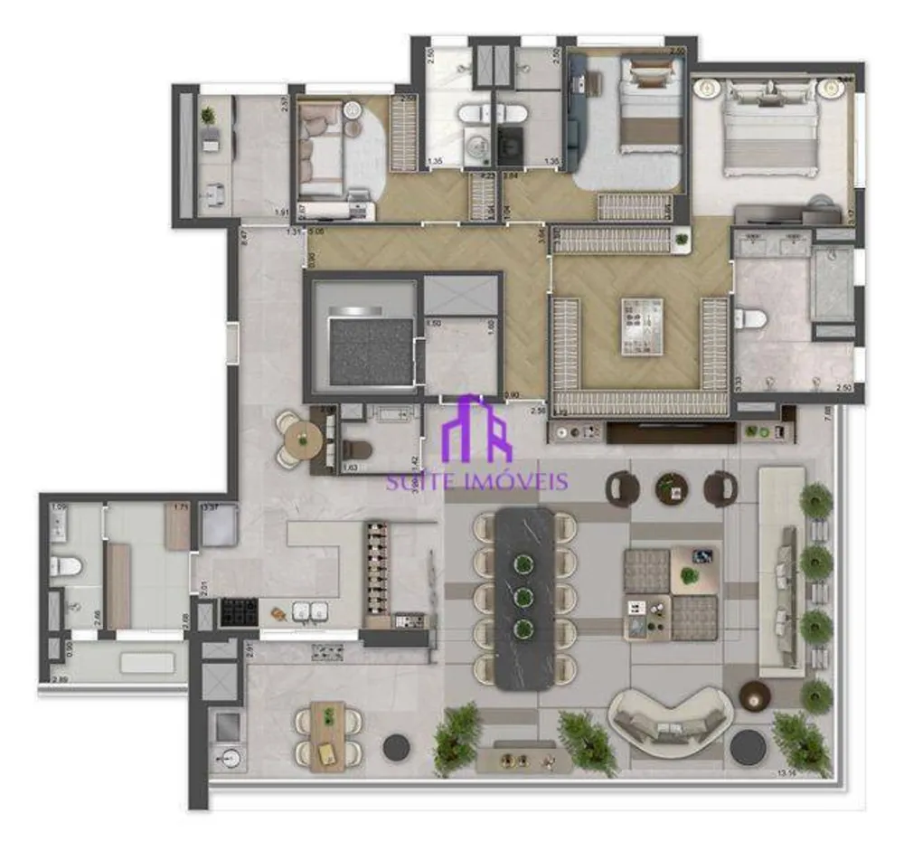 Apartamento, 4 quartos, 217 m² - Foto 2