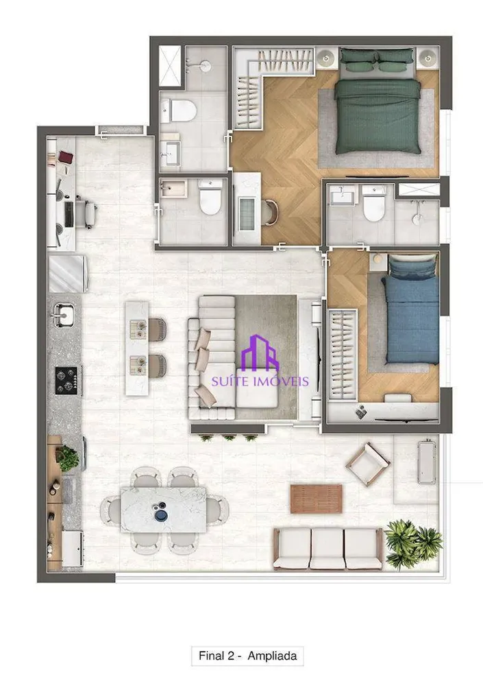 Apartamento, 3 quartos, 67 m² - Foto 3
