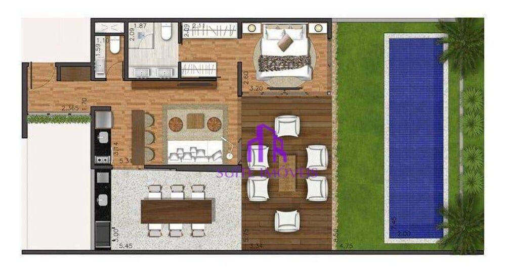 Apartamento, 1 quarto, 46 m² - Foto 19