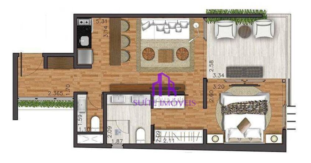 Apartamento, 1 quarto, 46 m² - Foto 20