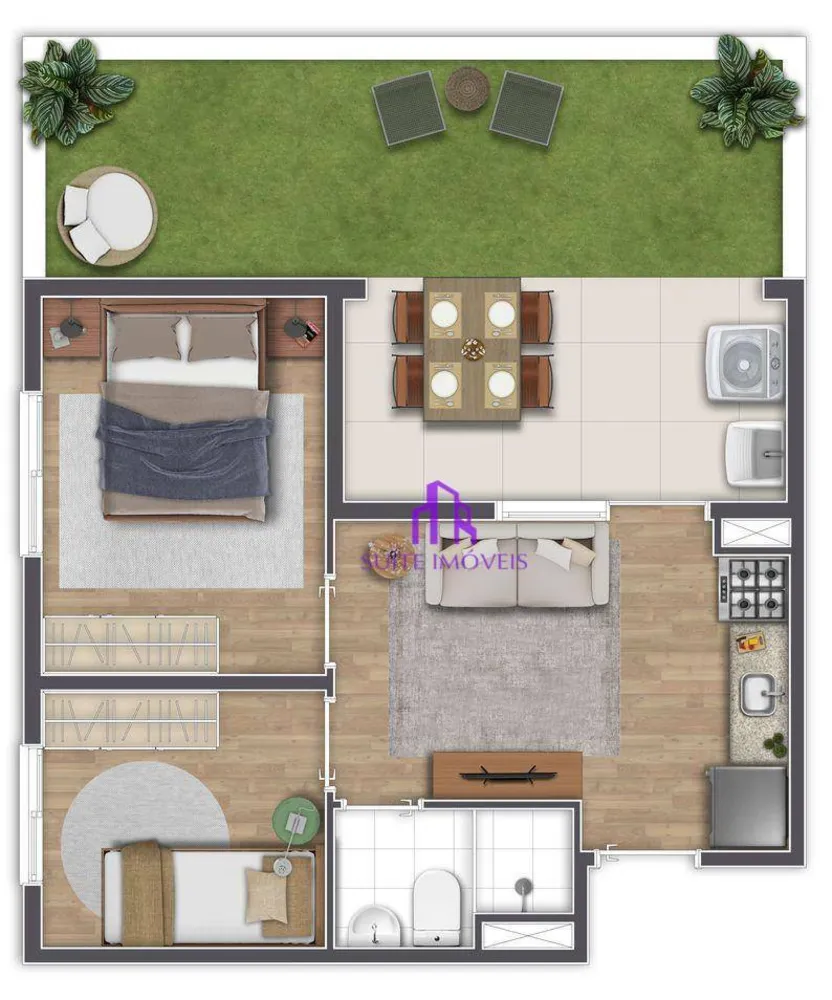 Apartamento, 2 quartos, 48 m² - Foto 3