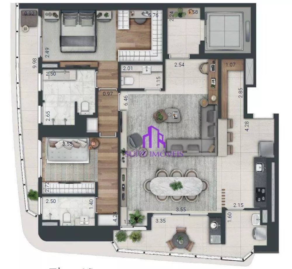 Apartamento, 3 quartos, 106 m² - Foto 7