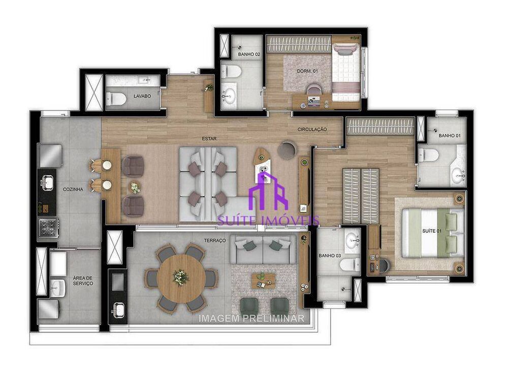 Apartamento à venda com 2 quartos, 67m² - Foto 7