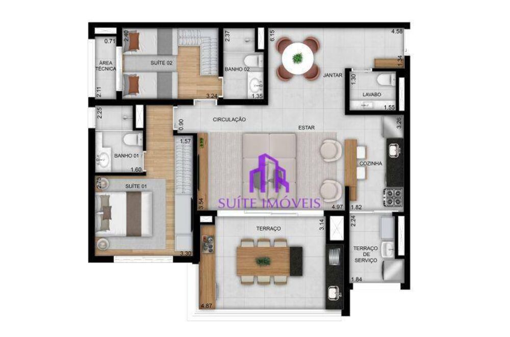 Apartamento, 3 quartos, 109 m² - Foto 4