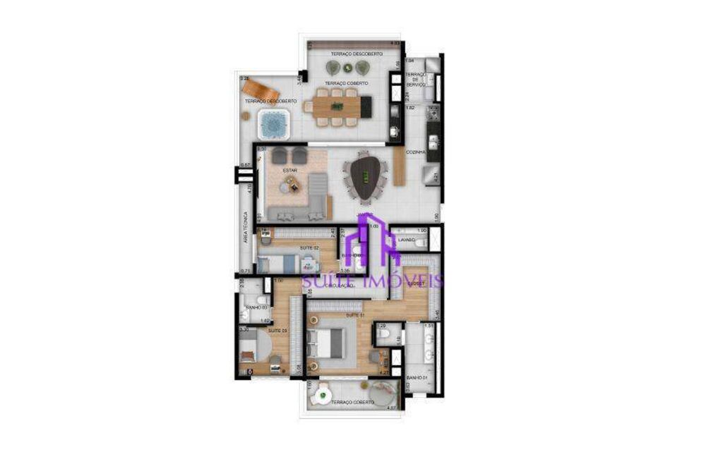Apartamento, 3 quartos, 109 m² - Foto 2