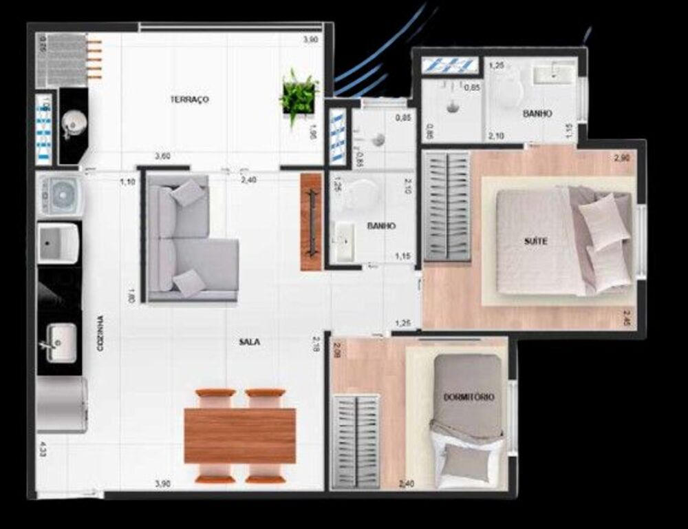 Apartamento, 2 quartos, 46 m² - Foto 6