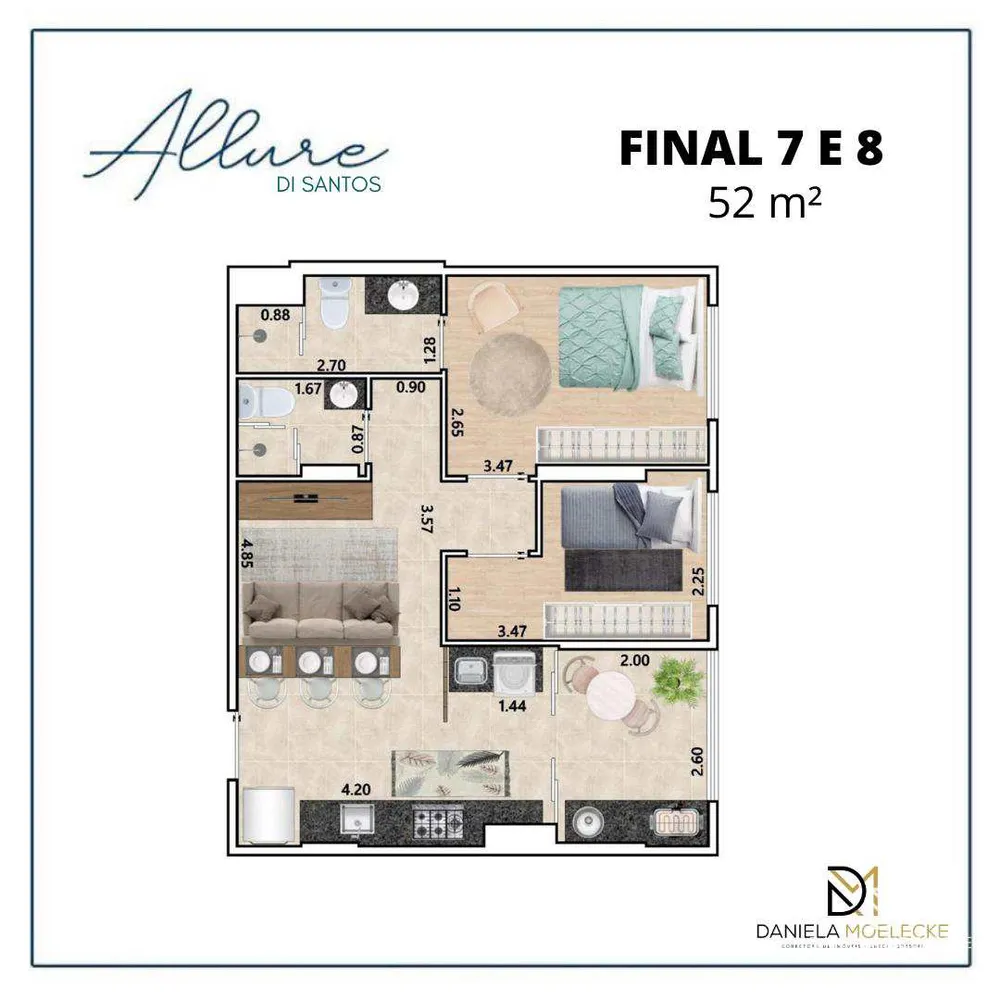 Apartamento, 2 quartos, 52 m² - Foto 8
