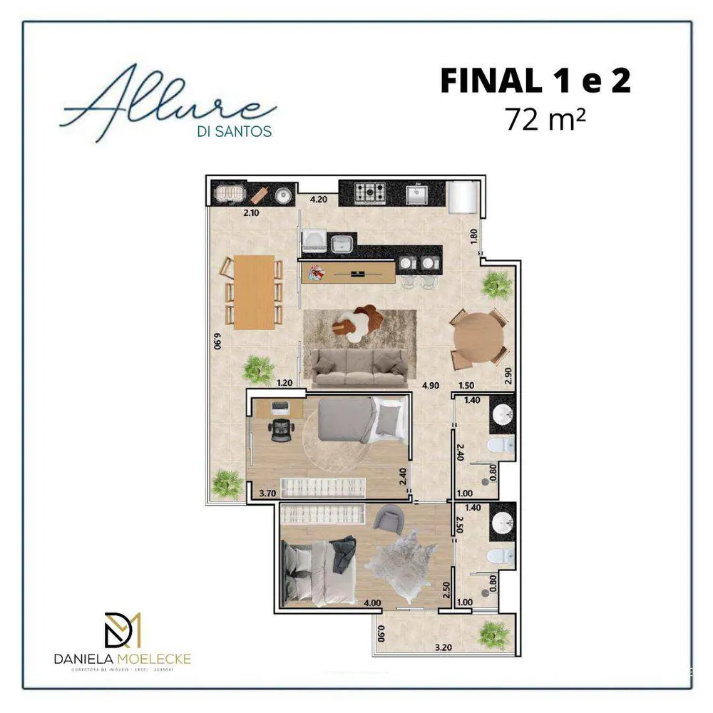Apartamento, 2 quartos, 72 m² - Foto 8