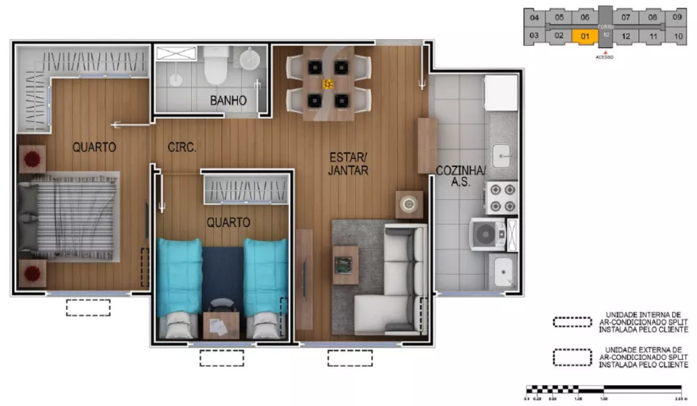 Apartamento, 2 quartos, 43 m² - Foto 13