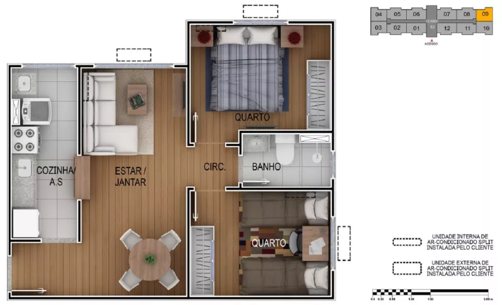 Apartamento, 2 quartos, 43 m² - Foto 15