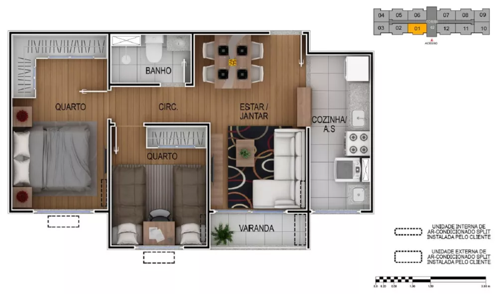 Apartamento, 2 quartos, 43 m² - Foto 14