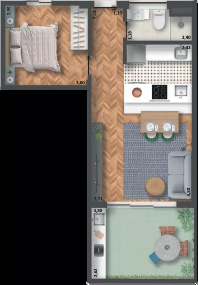 Apartamento, 1 quarto, 51 m² - Foto 18