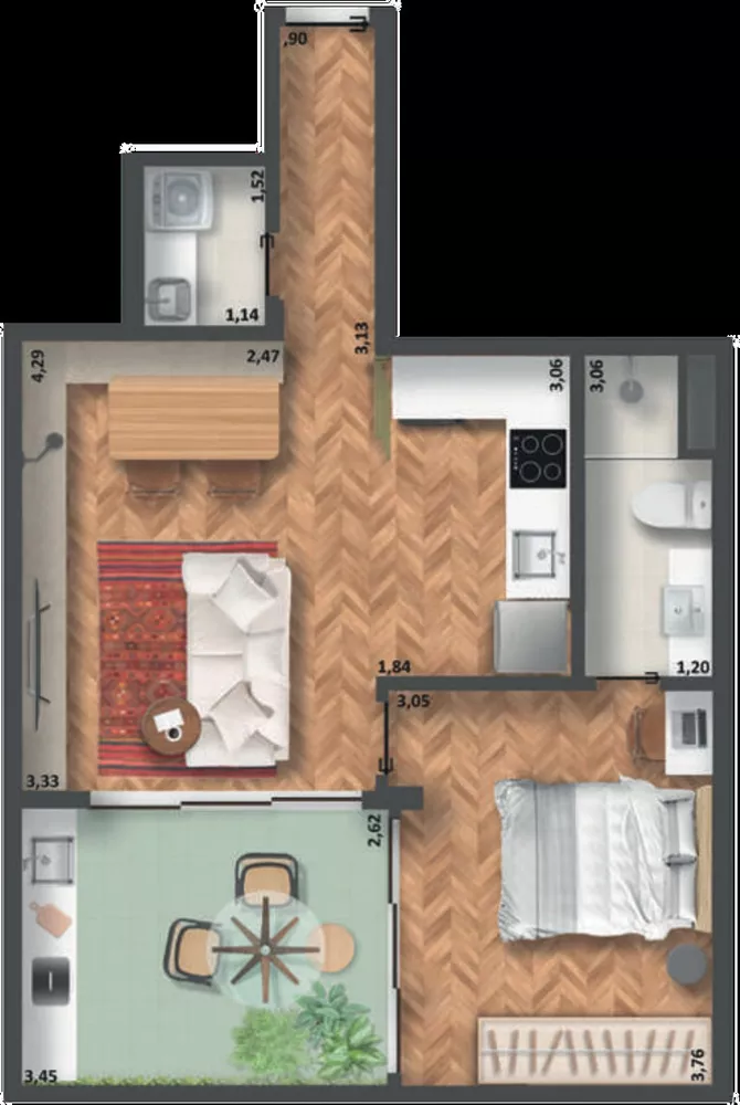 Apartamento, 1 quarto, 51 m² - Foto 17