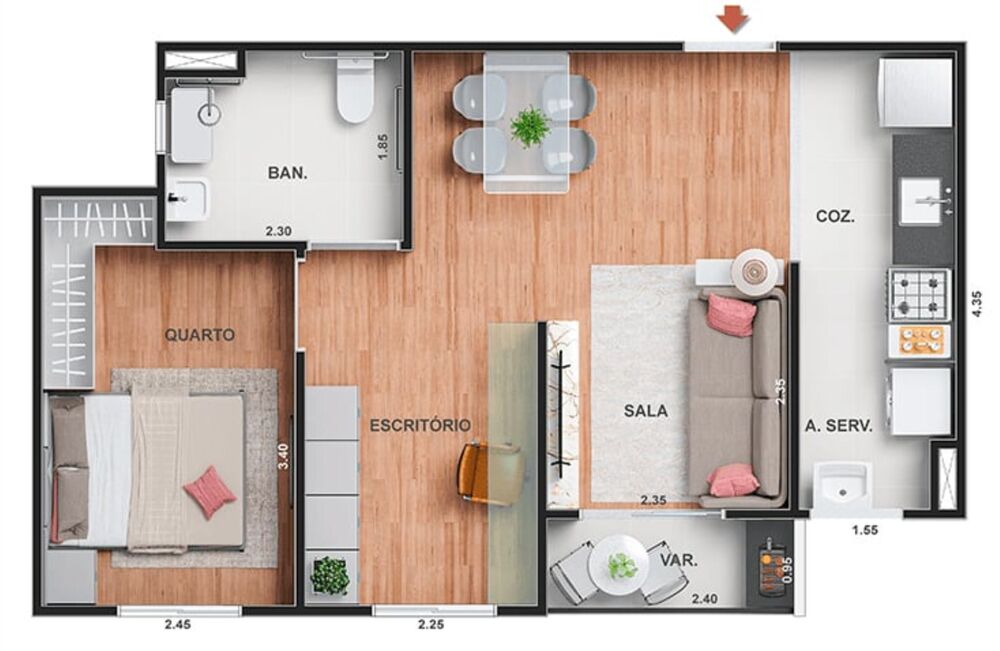 Apartamento, 2 quartos, 50 m² - Foto 26