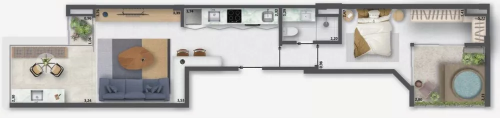 Apartamento, 1 quarto, 62 m² - Foto 4