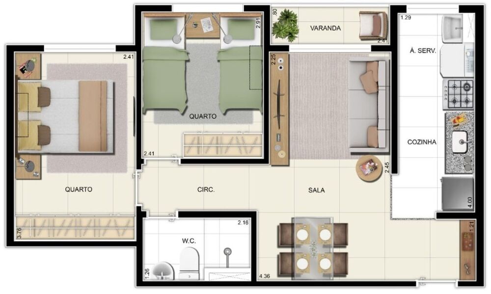 Apartamento, 1 quarto, 49 m² - Foto 10