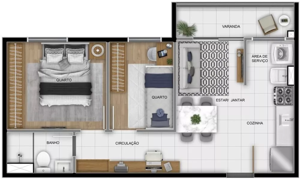 Apartamento, 2 quartos, 36 m² - Foto 22