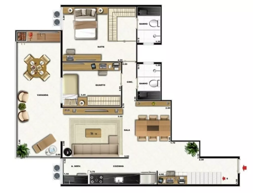 Cobertura, 2 quartos, 191 m² - Foto 29