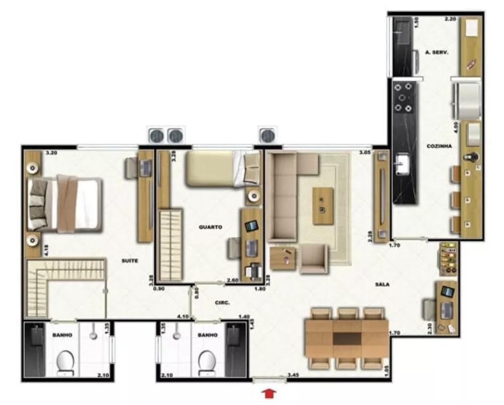 Cobertura, 2 quartos, 191 m² - Foto 17