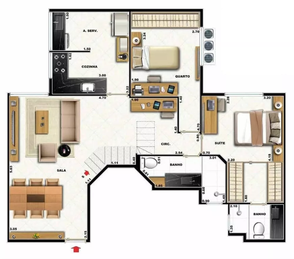 Cobertura, 2 quartos, 191 m² - Foto 22
