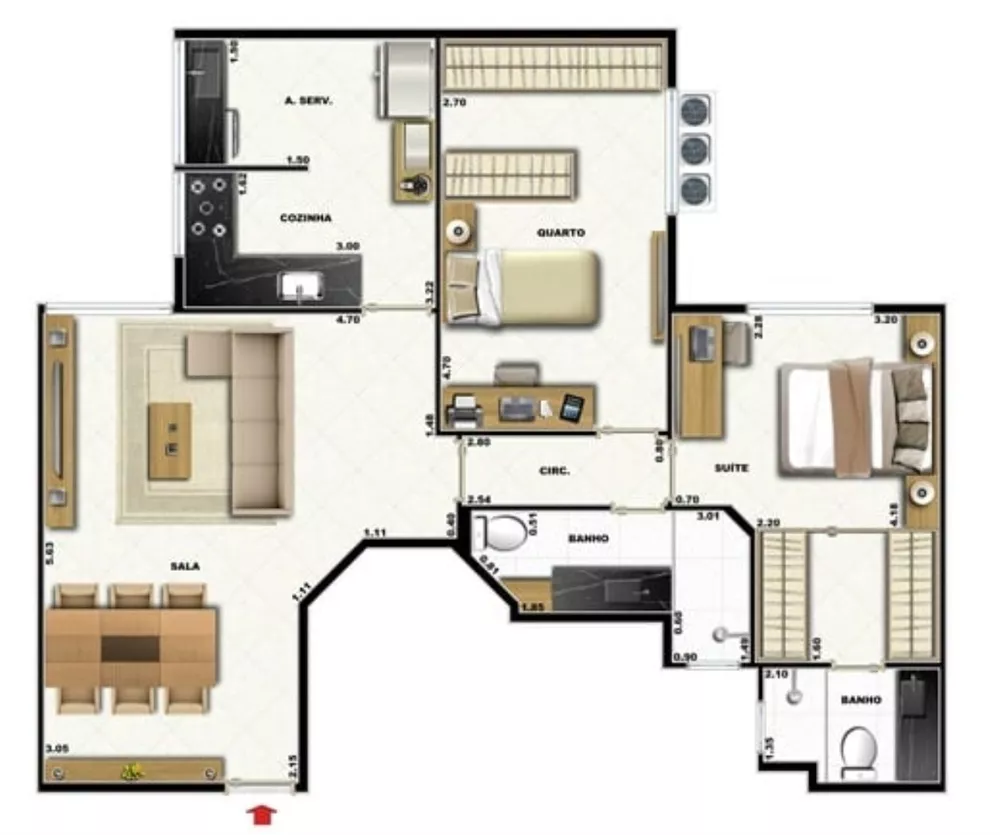Cobertura, 2 quartos, 191 m² - Foto 19