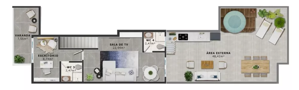 Cobertura, 3 quartos, 137 m² - Foto 9