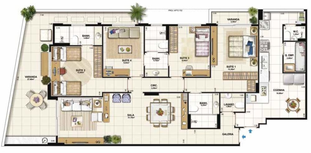 Apartamento, 4 quartos, 130 m² - Foto 24