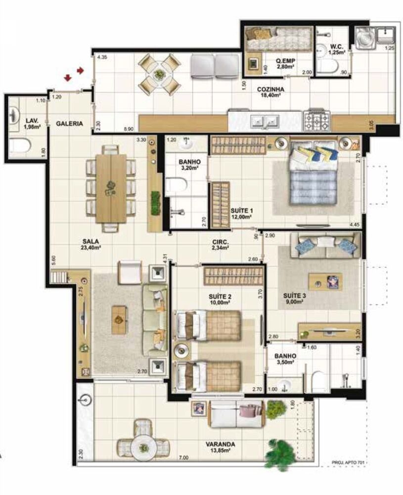 Apartamento, 4 quartos, 130 m² - Foto 20