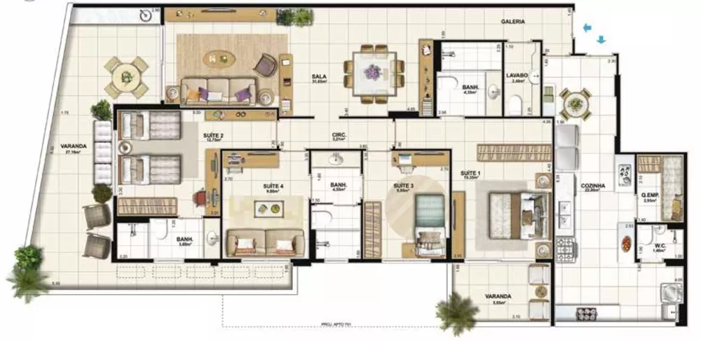 Apartamento, 4 quartos, 130 m² - Foto 25