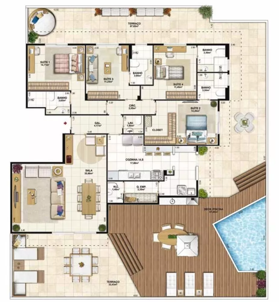 Apartamento, 4 quartos, 130 m² - Foto 28