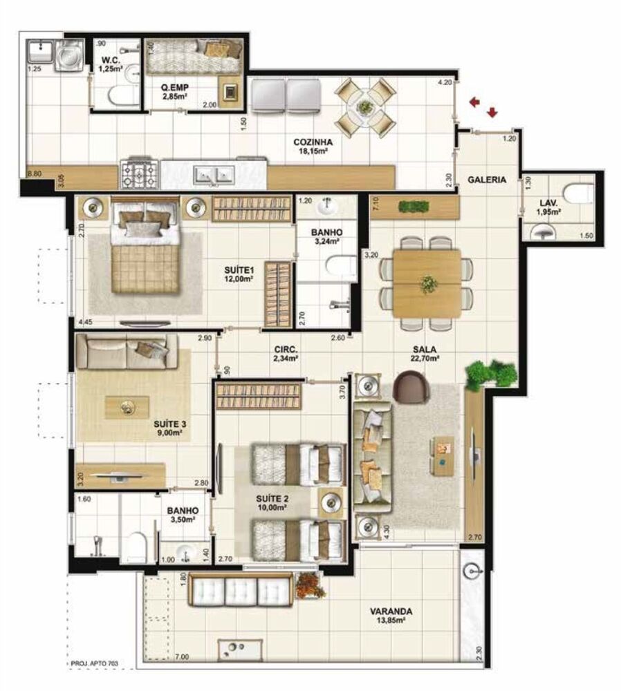 Apartamento, 4 quartos, 130 m² - Foto 19