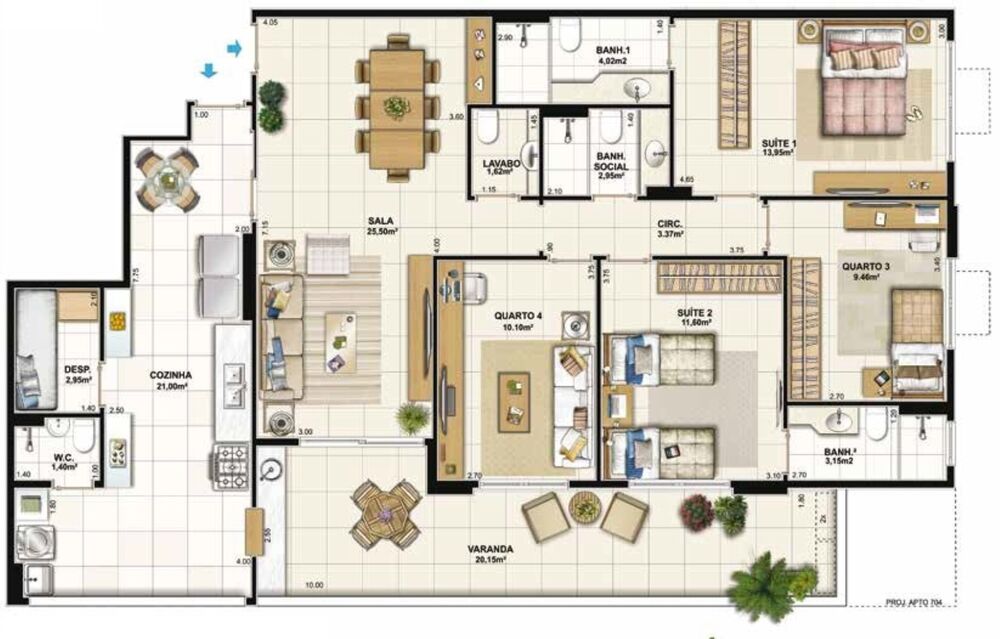 Apartamento, 4 quartos, 130 m² - Foto 23