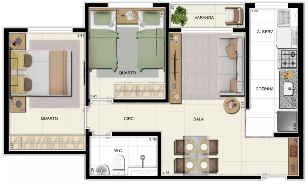 Apartamento, 2 quartos, 47 m² - Foto 10