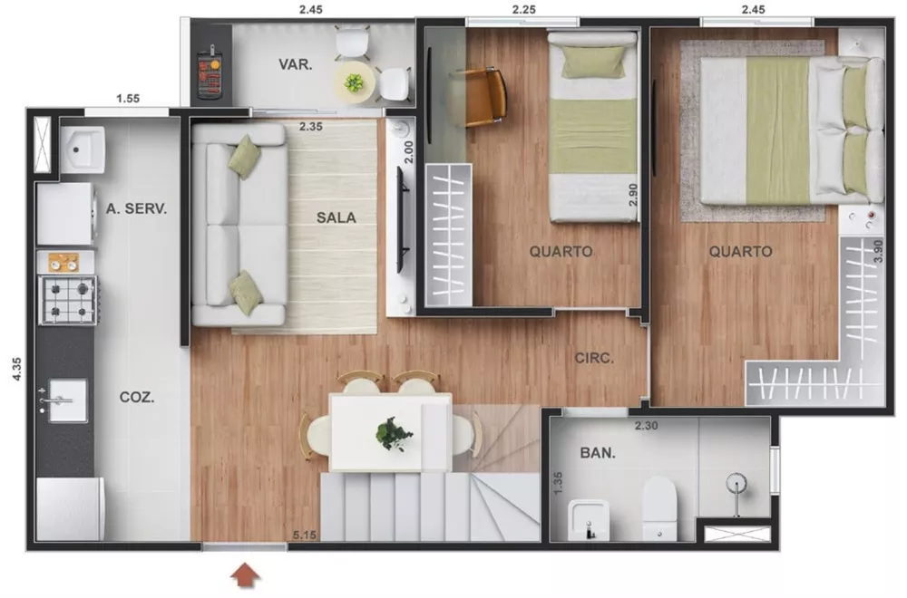 Cobertura, 2 quartos, 90 m² - Foto 32