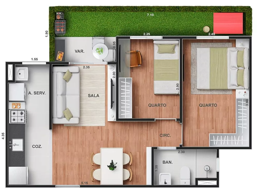 Cobertura, 2 quartos, 90 m² - Foto 29