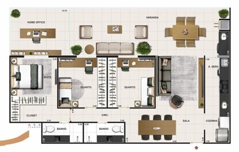 Apartamento, 3 quartos, 153 m² - Foto 23