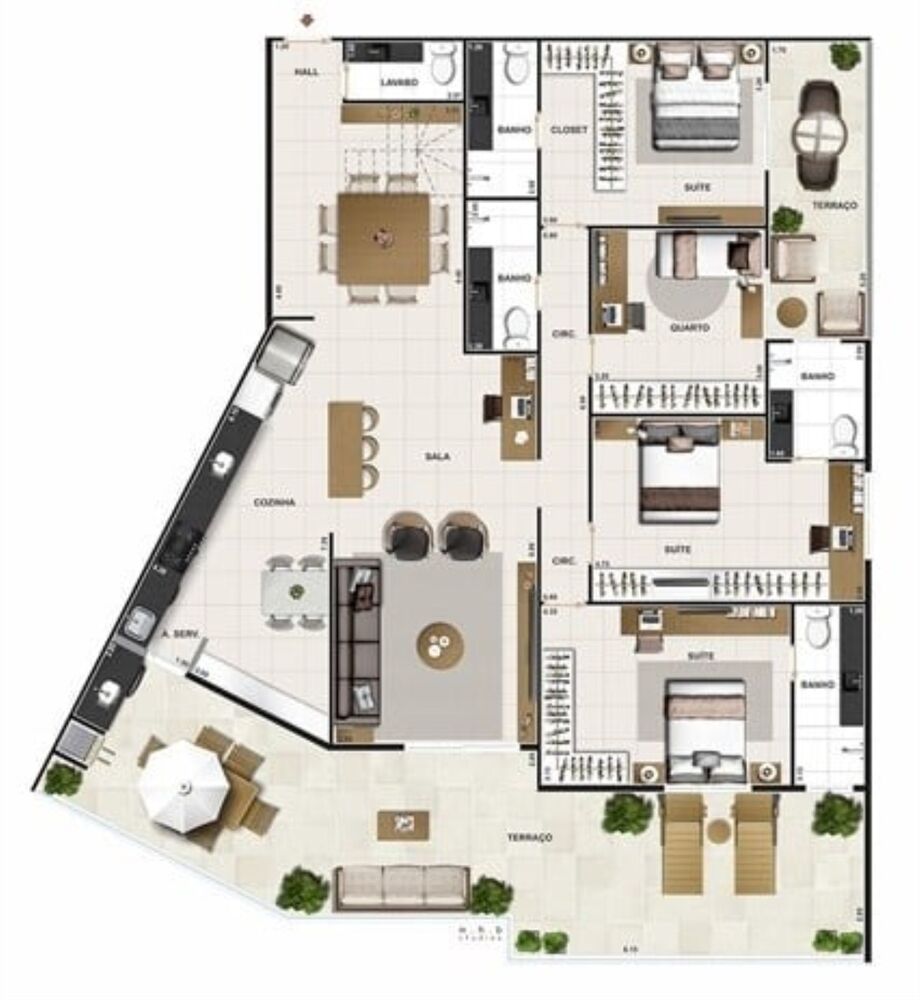 Apartamento, 3 quartos, 153 m² - Foto 29